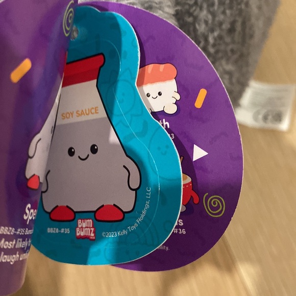 BumBumz Spence the Soy Sauce 7.5” Takeout squad Bum Bumz NWT - Picture 3 of 3